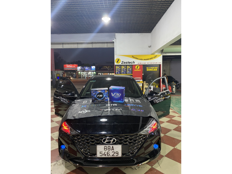 Độ đèn nâng cấp ánh sáng Nâng cấp bi pha bi gầm GTR Hyundai Accent